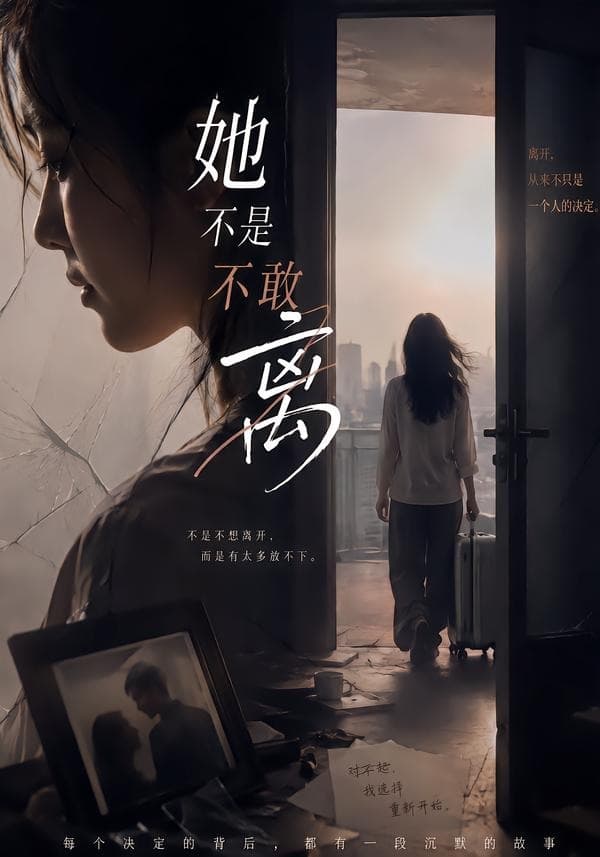 她不是不敢离海报