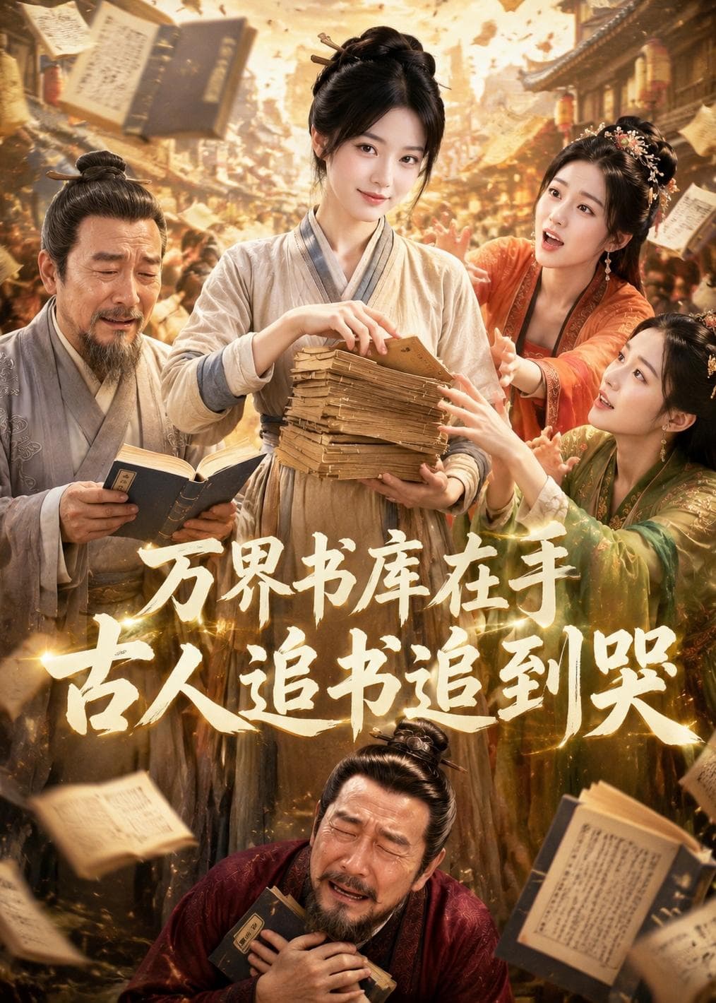 万界书库在手，古人追书追到哭海报