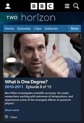 BBC地平线：一度代表什么？海报