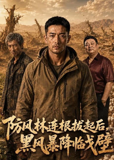 防风林连根拔起后，黑风暴降临戈壁海报