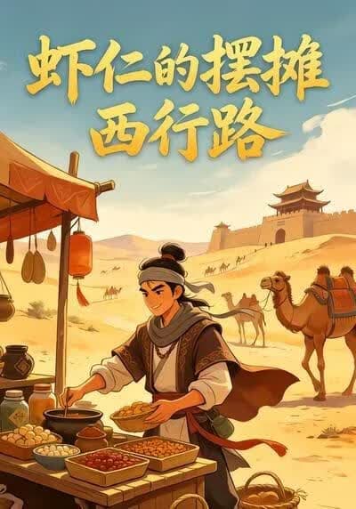 虾仁的摆摊西行路海报